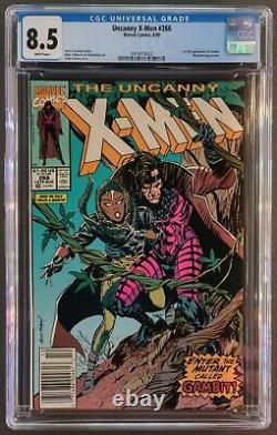 X-men #266 Cgc 8.5 Newsstand White Pages Marvel Comics 1990 1st Gambit New Case
